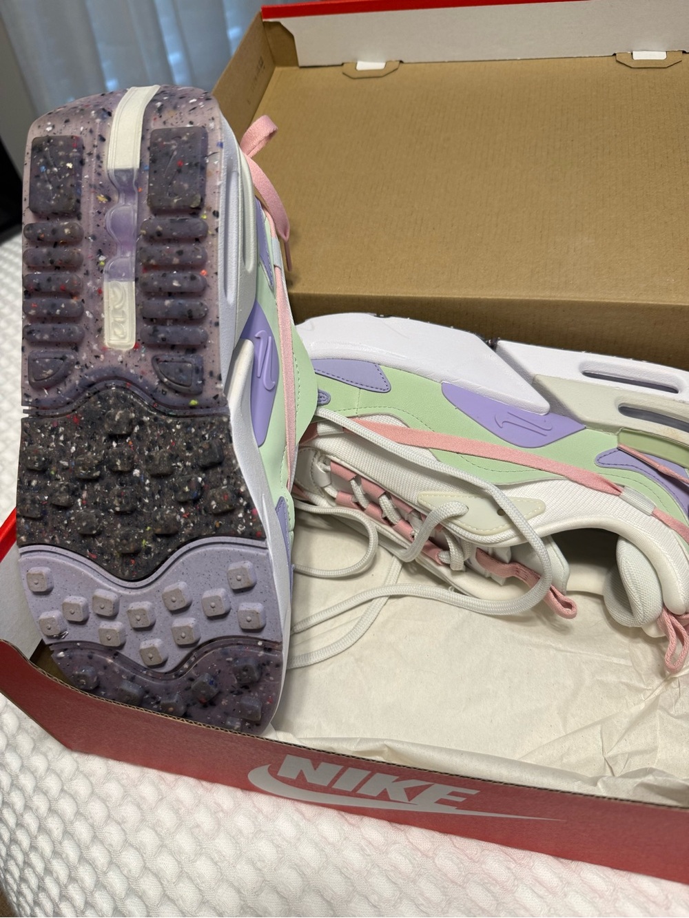 Nike Women’s Pastel Low-Top Sneakers in Pink, Lavender & Sage - Picture 2 of 3
